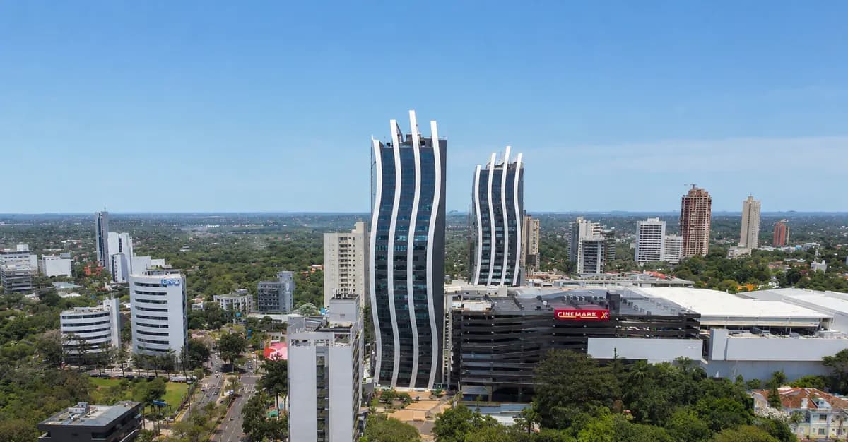 Asuncion skyline in Paraguay