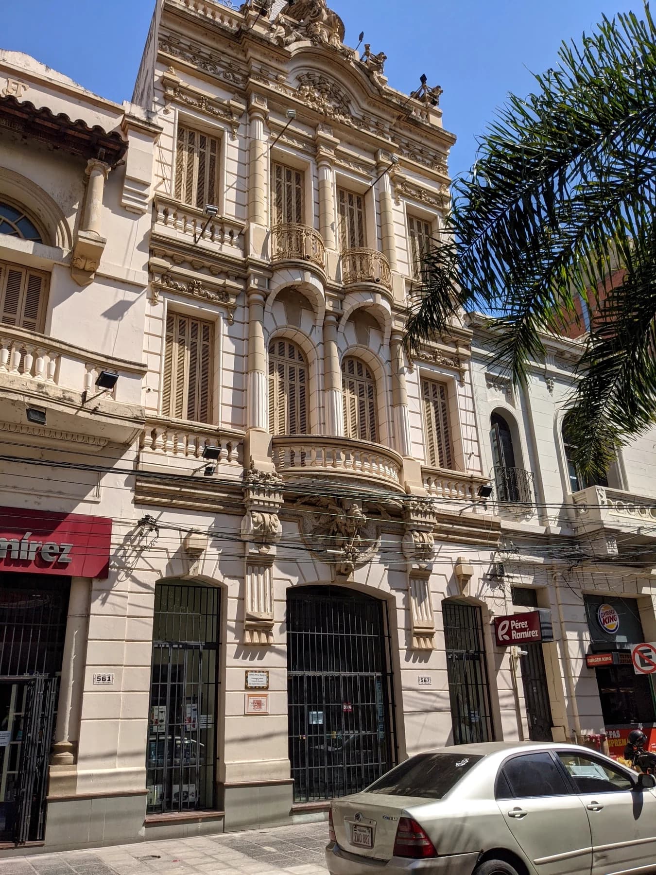 Historic architecture and street life in central Asuncion